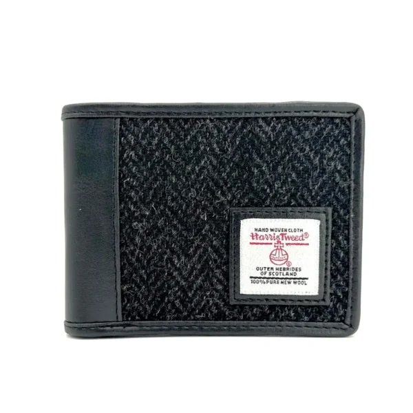Harris-Tweed-Wallet-Charcoal-front
