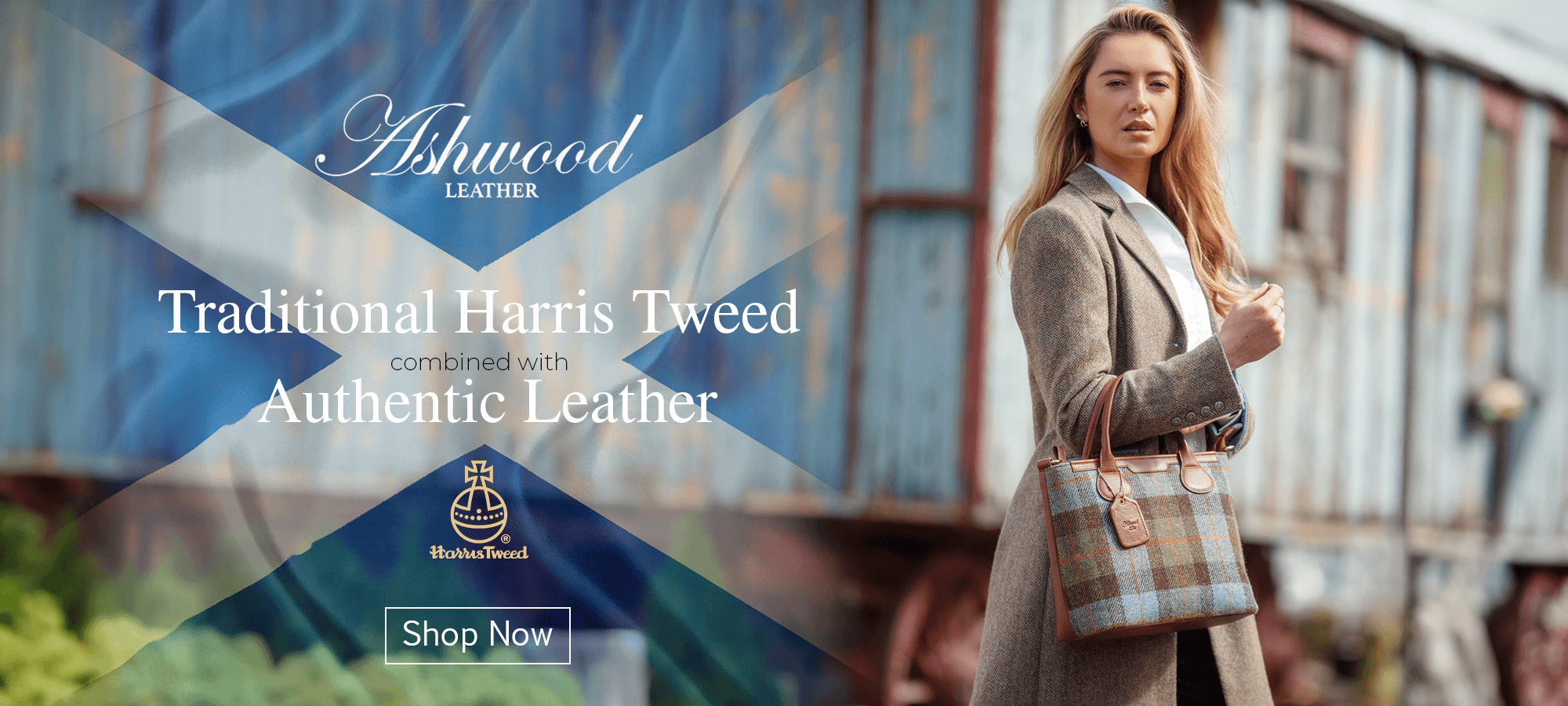 Harris Tweed Leather Bag